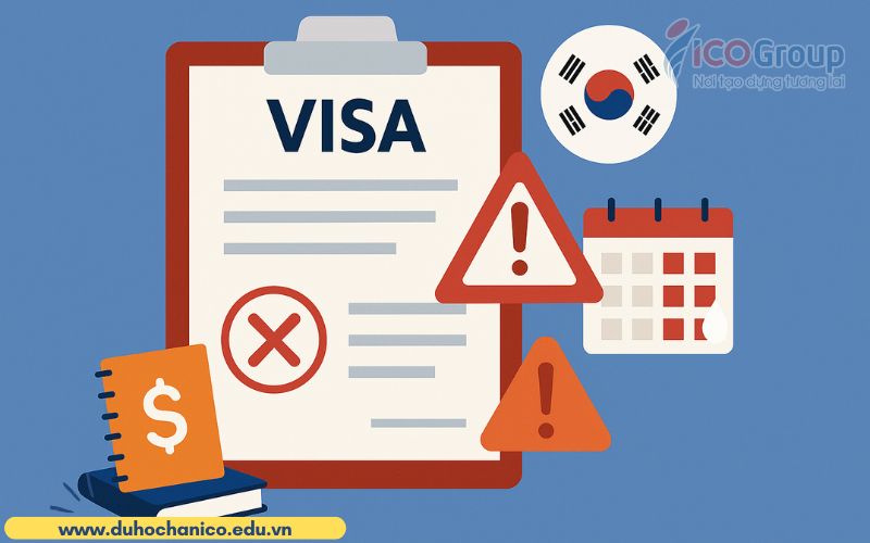hau qua cua truot visa du hoc han quoc
