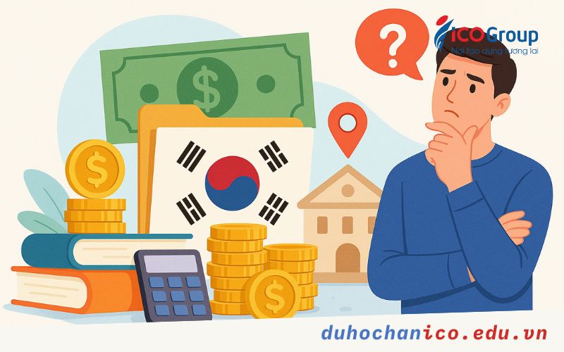 chi phi du hoc han quoc tu tuc