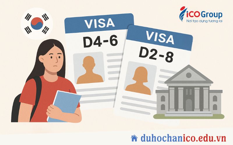 cac loai visa du hoc han quoc ngan han